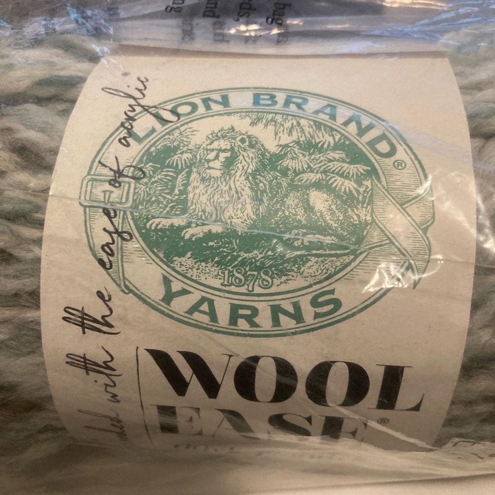 8 Skeins-Lion Brand Wool-Ease Yarn -Seaglass